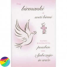 Voščilnica z notranjim verzom - Birmanki Roza Voščilnica z notranjim verzom - Birmanki Roza